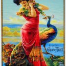 7942.Decoration Poster.Home Room wall fashion art design.Girl with Peacock.Decor