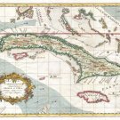 11864.Decoration Poster.Room Home wall art.Antique Cuba map.Interior decorator