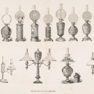 9538.Decoration Poster.Room Wall art.Home decor.Victorian oil lamps.Furniture