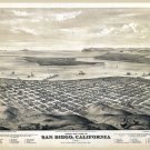 6687.San Diego Bird eye view POSTER.Home room Decoration.Wall art design