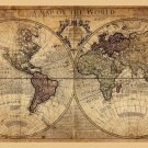 Decoration Poster.Home room art.Interior design.Mapa Mundi.Early World map.7200