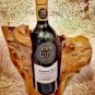 Handmade natural wood art craft carved single bottle wine holder rack stand.