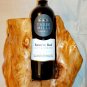Handmade natural wood art craft carved single bottle wine holder rack stand.