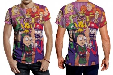 Rick Morty Super Smash Bros Melee Tee Men