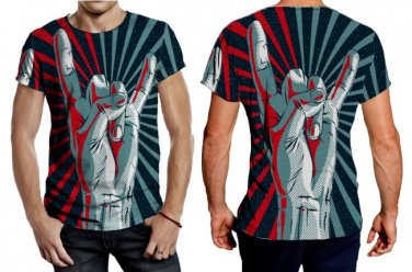 Rock and Roll art Tee Men