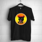 Popular BLACK CAT LOGO Fireworks Short Sleeve Shirt T-Shirt Men