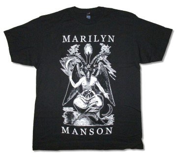 Popular Marilyn Manson Bigger Than Satan Baphomet Eliphas T-Shirt Men