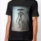 Men T-Shirt skull mushroom painting art Popular