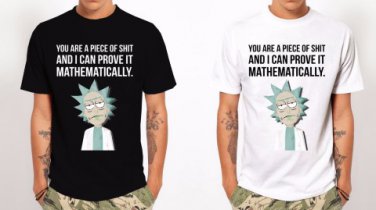 Men T-Shirt Rick And Morty MATHEMATICALLY