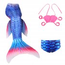 Girl's 3 Pieces Princess Mermaid Tail Swimsuit