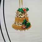 2 Vintage Beaded Sequin Christmas Ornaments