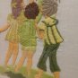 Vintage Custom Framed Bucilla Creative Crewel HOLD TIGHT Children with Balloons