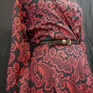Vintage Liz Claiborne Dress Red and Black Paisley