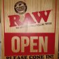 LARGE RAW OPEN CLOSED ROLLING PAPERS SOLD HERE SIGN HEMP ROPE WOOD