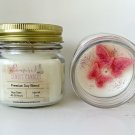 Pampered Senses Candles Chiffon & Pink 8 oz Soy Candle Jar
