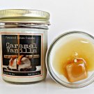 Pampered Senses Candles Caramel Vanilla 8 oz Soy Candle Jar