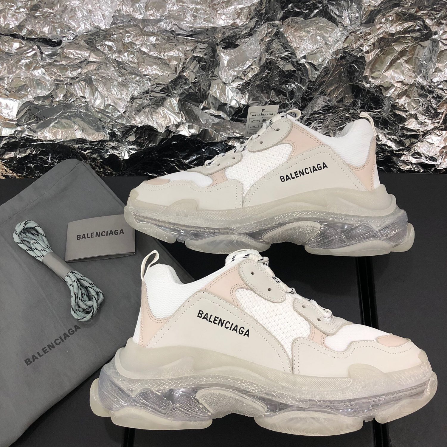 triple s clear sole sneaker