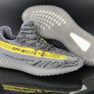 Men's Off-White x Yeezy Boost 350 V2  Gray and Yellow