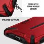 iPhone Xs Max Case Dual Layer Reinforced Heavy Duty Armor Shock Absorption Red