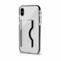 IPhone XS Case Slim Wallet Card Holder TPU Shockproof Military Grade Black Clear