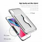 IPhone XS Case Slim Wallet Card Holder TPU Shockproof Military Grade Black Clear