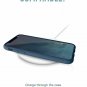 IPhone Xs Wallet Case Slim Kickstand Wireless Charging Protective Cover Blue NEW
