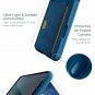 IPhone Xs Wallet Case Slim Kickstand Wireless Charging Protective Cover Blue NEW