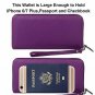Lavemi Women's RFID Blocking Real Leather Zip Around Wallet Clutch Large Travel