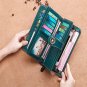 Women Wallets Roomy RFID Blocking Genuine Leather Long Trifold Clutch Purse