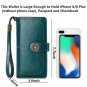 Women Wallets Roomy RFID Blocking Genuine Leather Long Trifold Clutch Purse