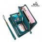 Women Wallets Roomy RFID Blocking Genuine Leather Long Trifold Clutch Purse