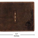 Handmade RFID Blocking Genuine Leather Bifold Wallets with Coin Pocket Designer