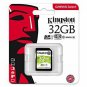 Kingston Canvas Select 32GB SDHC Class 10 SD Memory Card UHSI 80MB/s R Flash Me