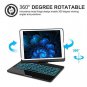 Keyboard Case Compatible iPad Pro 10.5, Aluminum Shell Smart Folio 360 Rotate Sm