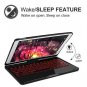 Keyboard Case Compatible iPad Pro 10.5, Aluminum Shell Smart Folio 360 Rotate Sm