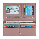 Wallet For Women RFID Blocking Ultra Slim Leather Clutch Lightweight Dark Pink