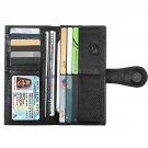 Slim Womens Leather Wallet (Black)  RFIDBlocking Large Capacity Clutch with
