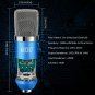 PC Microphone Kit with 3.5mm XLR Pop Filter Scissor Arm Stand Shock Mount Blue