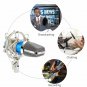 PC Microphone Kit with 3.5mm XLR Pop Filter Scissor Arm Stand Shock Mount Blue