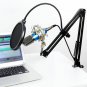 PC Microphone Kit with 3.5mm XLR Pop Filter Scissor Arm Stand Shock Mount Blue