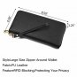Women's Wallet RFID Blocking PU Leather Zip Around Clutch Large Travel Purse