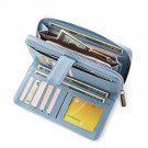 Women Leather Wallet Clutch Card Organizer Large Zipper Handbag Hold 20 Cards Ca