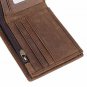 Polare Men's RFID Blocking Cowboy Genuine Natural Crazy Horse Leather Bifold New