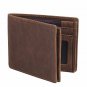 Polare Men's RFID Blocking Cowboy Genuine Natural Crazy Horse Leather Bifold New