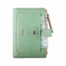 Womens Wallet PU Leather Mini Vintage Zipper Pocket Card Holder Compact Mint