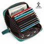 Kattee Leather Zip Around Wallet, Women's RFID Credit Card Small Wallet Green