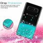 Samsung Galaxy Note 8 Glitter Case For Girls Shockproof Dyal Layer TPU Turquoise