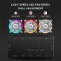 Case Fan, Aigo Aurora 3Pack RGB LED 120mm High Airflow Adjustable Colorful Quie
