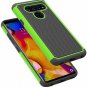 LG V40 Case Dual Layer Drop Protection Armor Shockproof Lightweight Slim Green