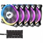Aigo Aurora C5 Kit Case Fan 5 Pack RGB LED 120mm High Performance High Airflow A